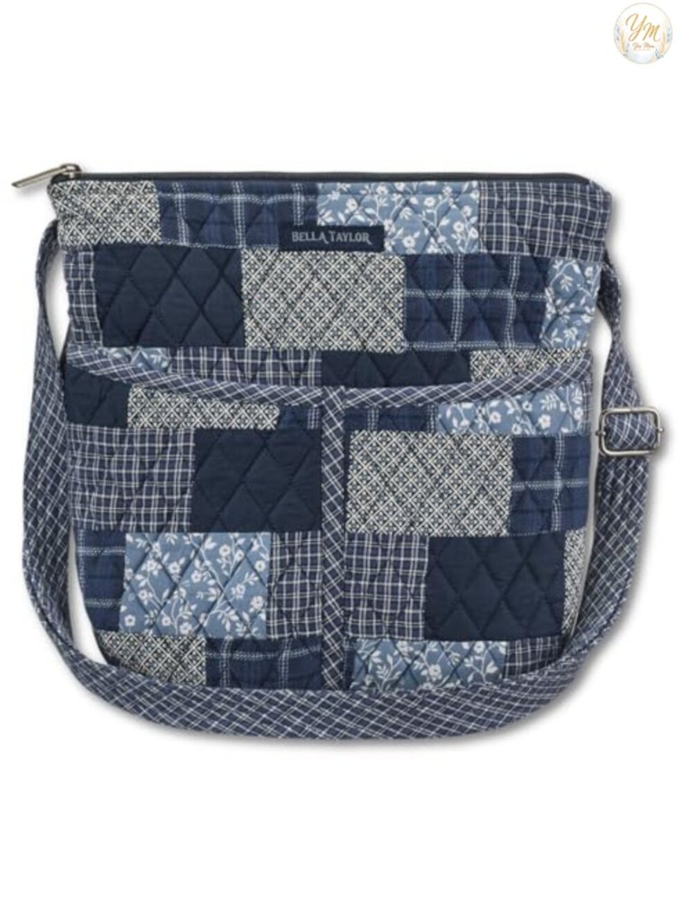Quilted Patchwork Crossbody Handbag Slim Organizer Purse